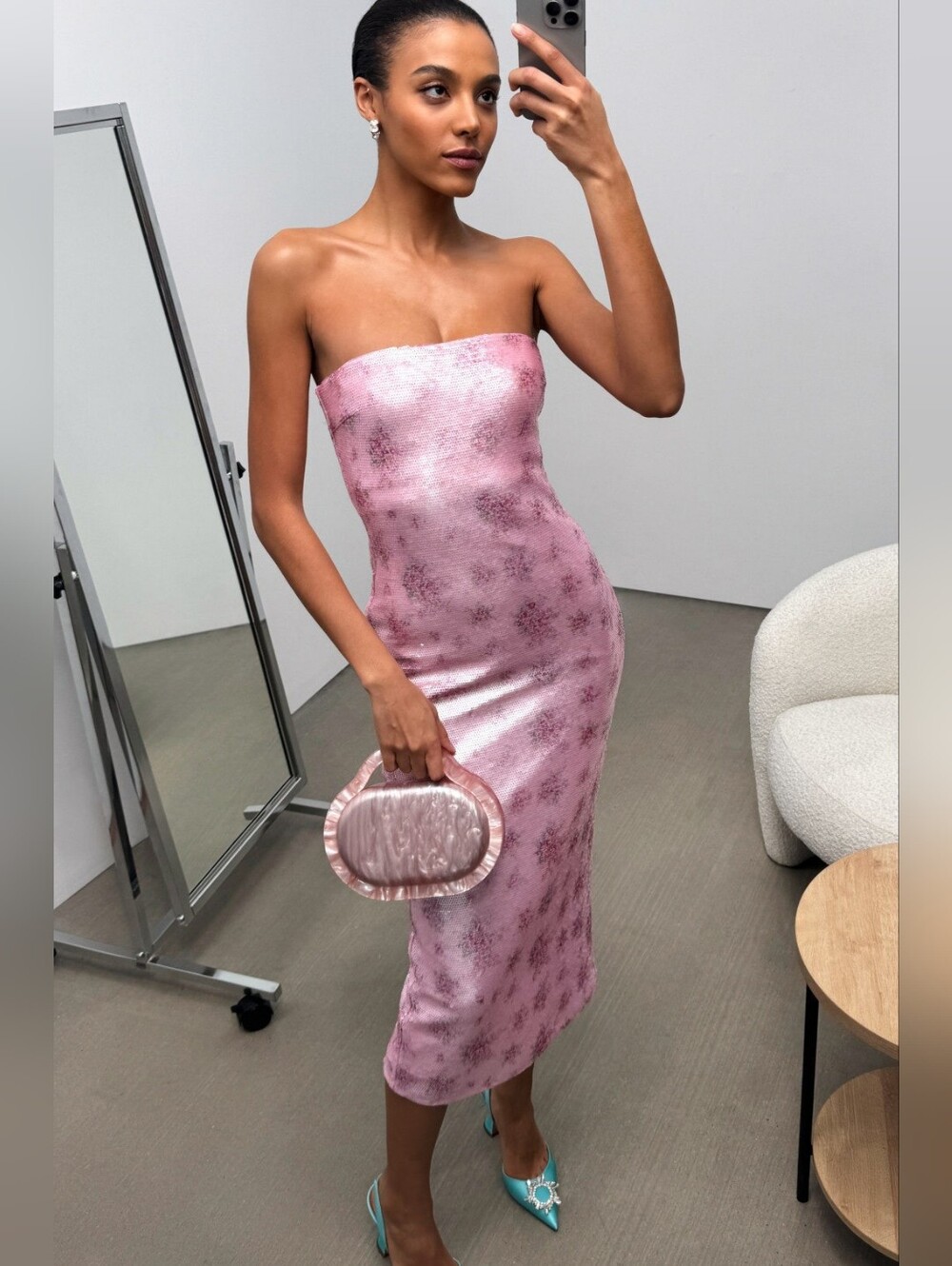 LoveShackFancy Stasia Sequin Dress Sz 4 $695 original retail - Picture 7 of 15